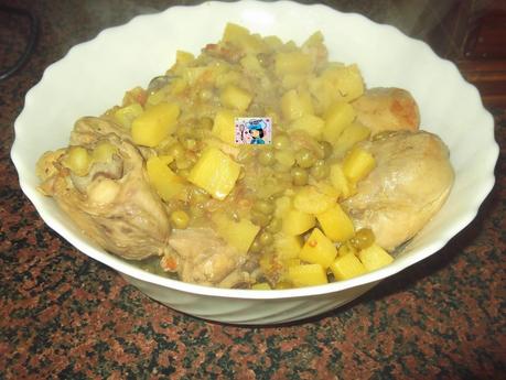 POLLO CON GUISANTES