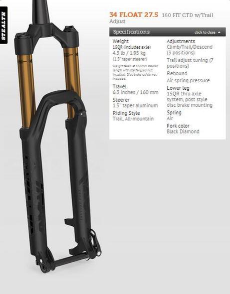 Horquilla Fox Stealth 6