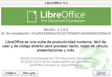 LibreOffice 4.3 Instala la última versión de LibreOffice desde sus repositorios