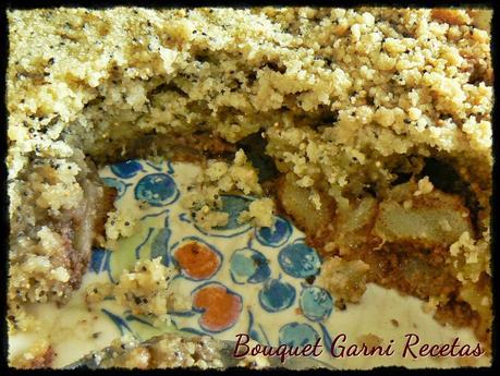 Crumble de peras y semillas