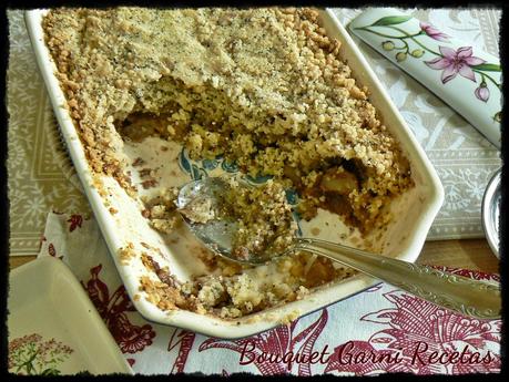 Crumble de peras y semillas