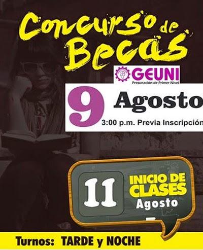 Este  09 de agosto: CONCURSO DE BECAS EN GEUNI…