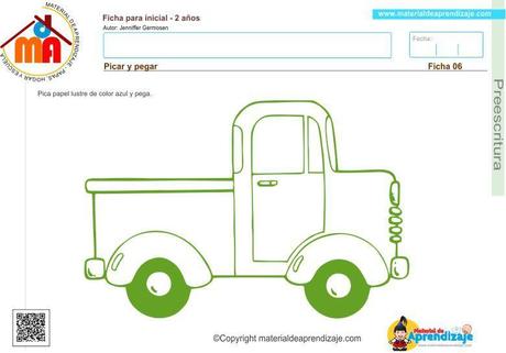 06 preescritura 2 años - picar y pegar
