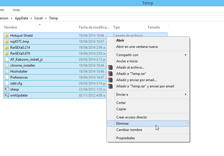 Borrar historial de internet por completo
