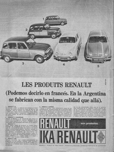 La línea Renault de 1969