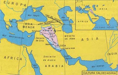 mapa caldeo asiria mesopotamia