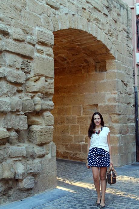 FALDA NEOPRENO CON LUNARES throughmycloset6