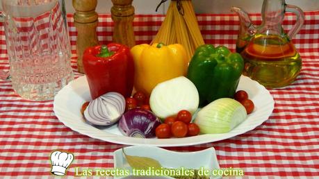 Receta de tallarines con verduras