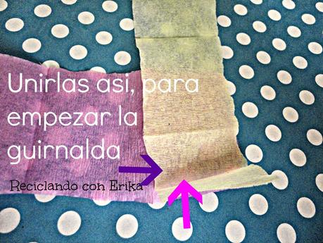 Guirnalda de papel crepe  DIY