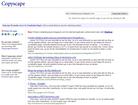 COPYSCAPE: Contra copiones.