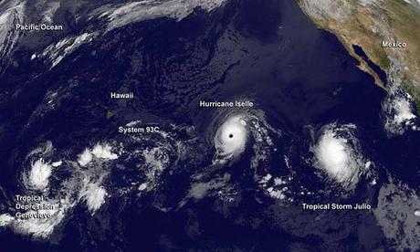 huracanes en el Pacífico en agosto de 2014