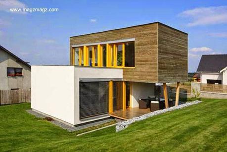 Vivienda unifamiliar en República Checa Casa prefabricada contemporánea en Rep. Checa