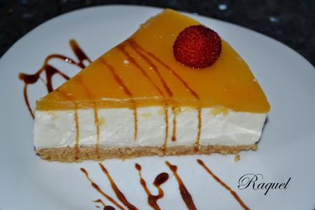 Tarta Fría de Queso y Naranja
