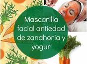 Mascarilla facial antiedad zanahoria yogur