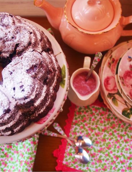 Red Wine, Chocolate & Cherry Bundt Cake