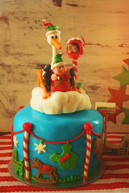Christmas Baby Shower Cake