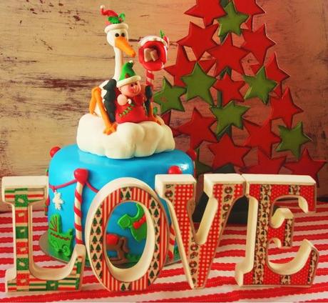 Christmas Baby Shower Cake