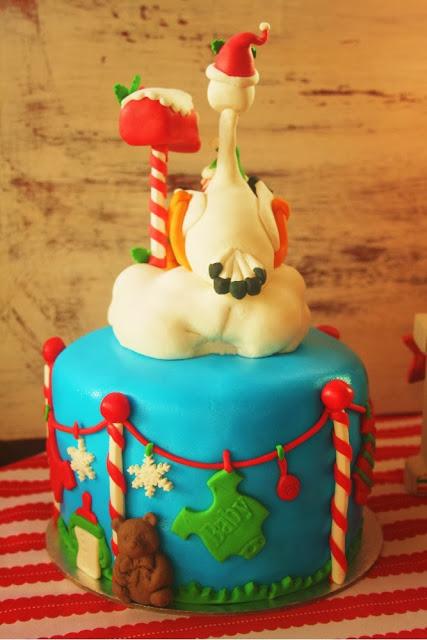 Christmas Baby Shower Cake
