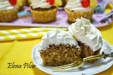 Cupcakes de piña colada