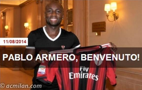 Milan confirmó el fichaje de Armero