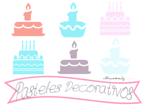 Pasteles Descargables para decorar tus recetas.