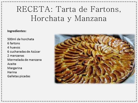 tarta horchata y manzana