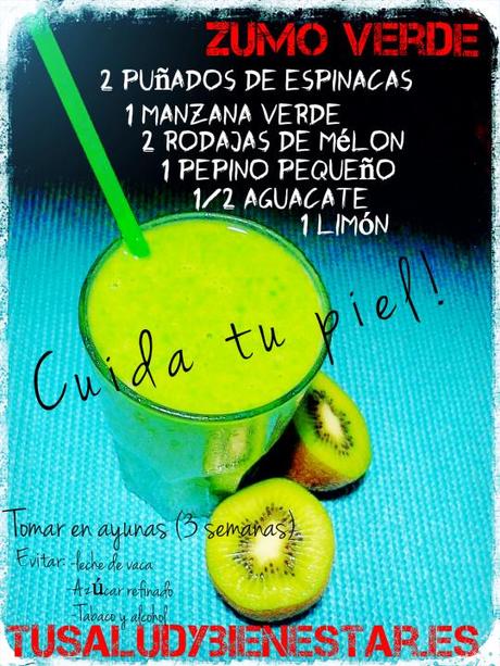 zumo verde para cuidar la piel