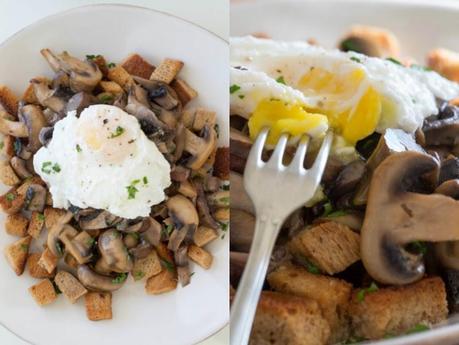 RAGOUT DE CHAMPIGNONES Y PORTOBELLOS CON HUEVO POCHE