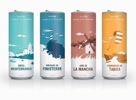 Se ofrecen latas de aire en la nueva campaña de marketing para el Audi A3 Cabrio.