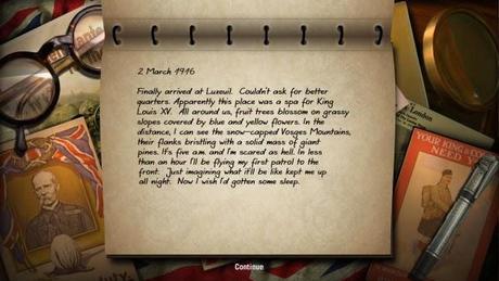 Capturas de pantalla de la remasterización del clásico Wings de Cinemaware