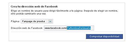 Cómo configurar el nombre de usuario en una pagina de Facebook