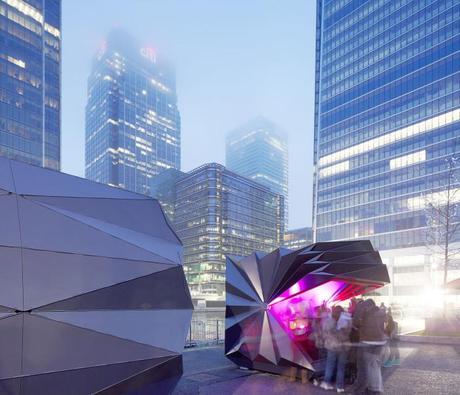 Diseño modular de kiosko Arch2o-Canary Wharf Kiosk Make (2)