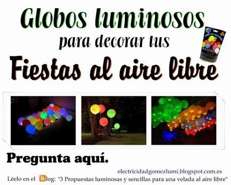 Pack de 5 globos luminosos led de diferentes colores