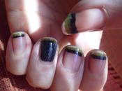 Manicura francesa negra degradado