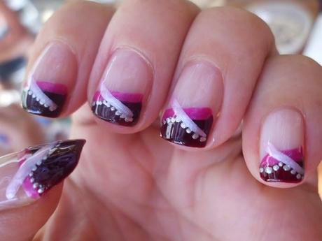 manicura francesa de colores