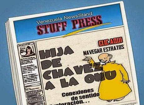 Front page cómic - hija de Chávez embajadora en la ONU