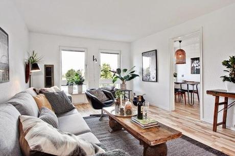 UN CÁLIDO APARTAMENTO EN GRIS Y MADERA