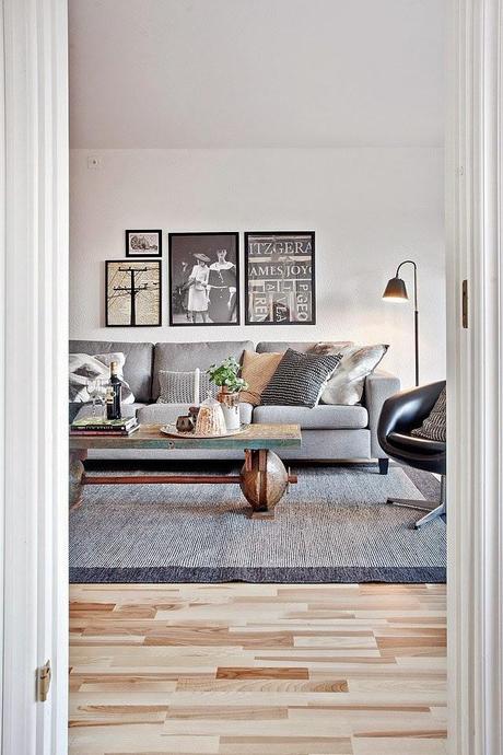 UN CÁLIDO APARTAMENTO EN GRIS Y MADERA