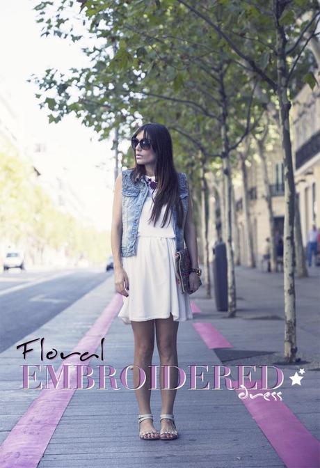 street style barbara crespo floral embroidery dress 6ks fashion blogger outfit blog de moda