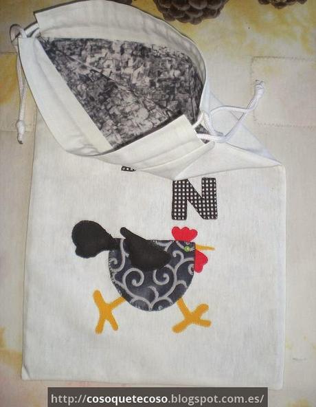 Bolsas para el pan, modelo gallina (Rep)