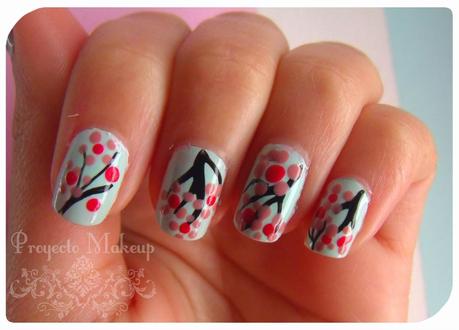 Uñas Cherry Blossom.