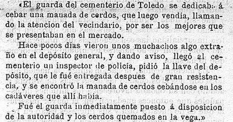 Los cerdos mejor criados de Toledo en 1883