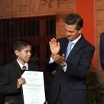 Visita a presidente niño potosino ganador de la olimpiada del conocimiento
