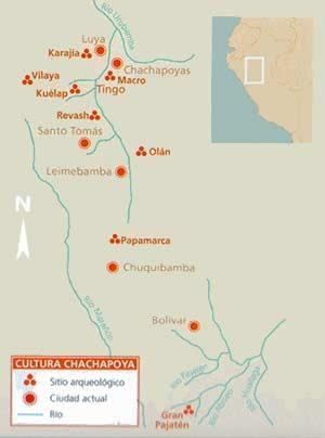 mapa cultura chachapoyas