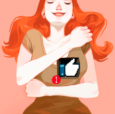 'Facebook' ilustración por Sachinteng