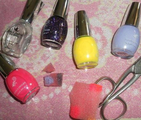 nail art, nail, nails, manicura, manicura tricolor, manicura con esponja