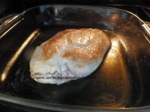 Pechuga de pavo con cerezas