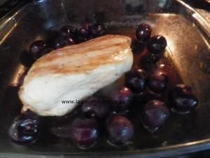Pechuga de pavo con cerezas