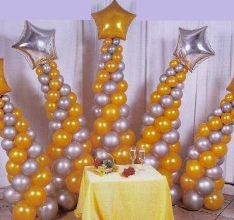 Decoración para fiestas con globos