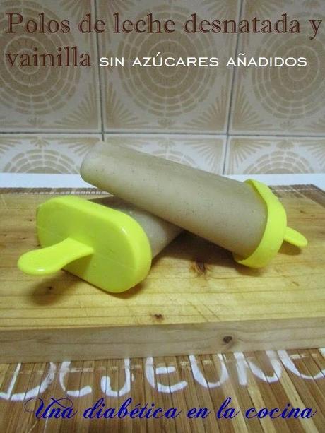 Polos de leche desnatada y vainilla sin azúcares añadidos